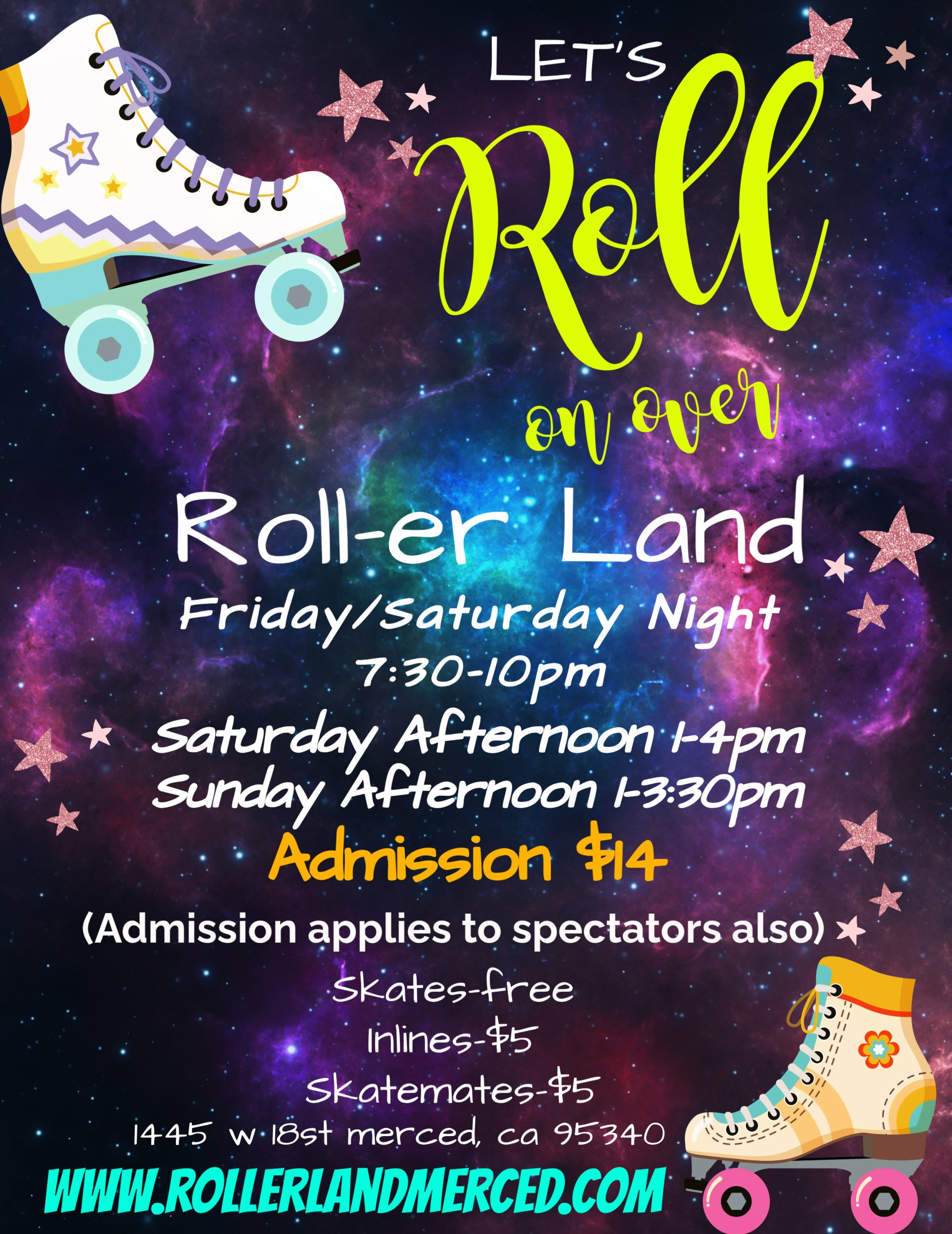 Roller Skates Birthday Invitation (2)